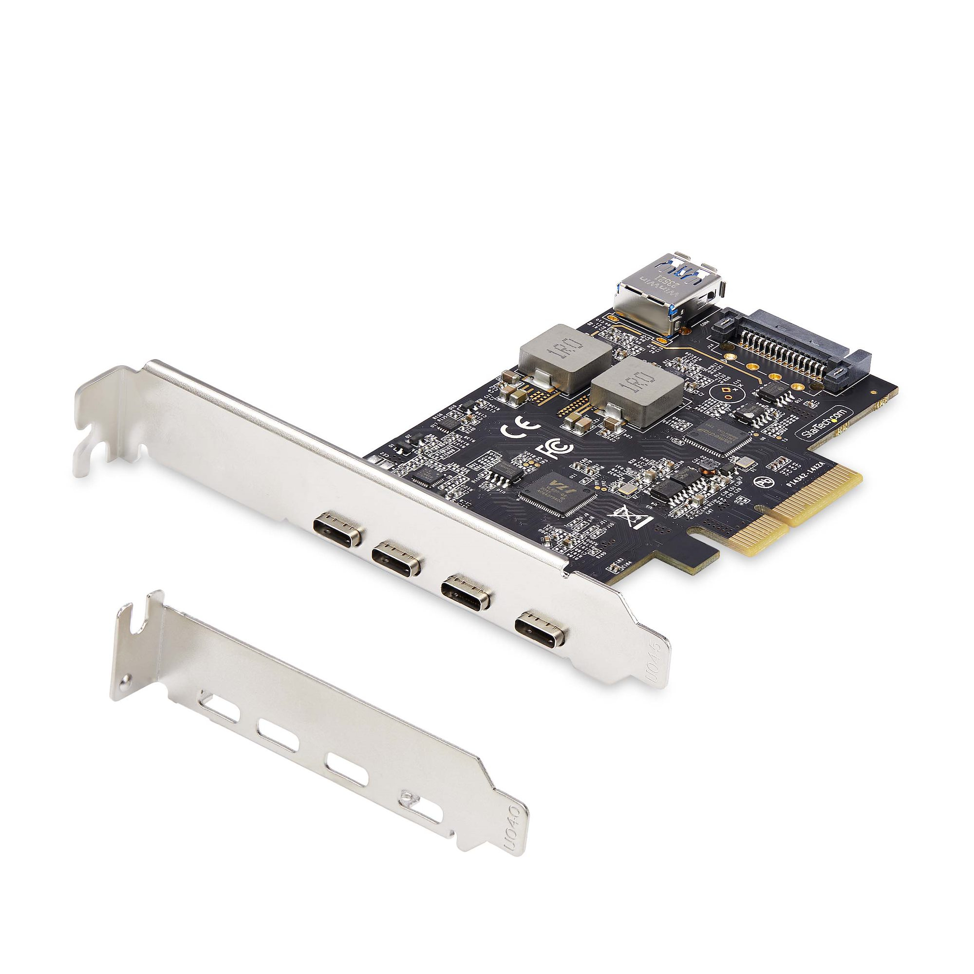 STARTECHCOM 5Port USBC PCIe Karte USB 32 10 Gbit USB C PCI Express USB C Erweiterungskarte 4x USBC 1x USBA Intern