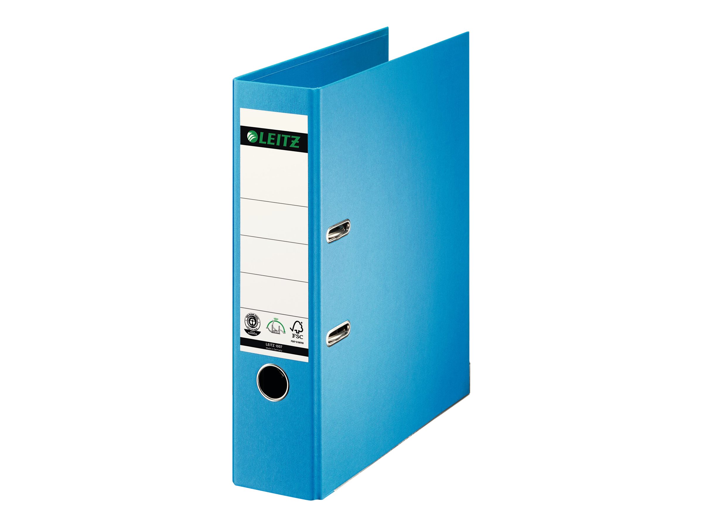 LEITZ 1007 Ordner hellblau Karton 8,0 cm DIN A4