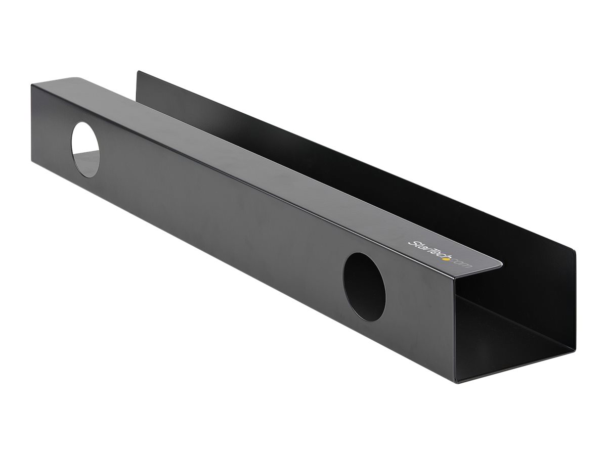 STARTECH.COM Under Desk Cable Management Tray Desk or Table Mount Cords/Wire/Power Strip Holder 60cm x 11cm