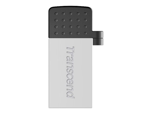 TRANSCEND JetFlash 380S 32GB Dual USB 2.0 Flash Drive + micro-USB Silver TRANSCEND JetFlash 380S 32GB Dual USB 2.0 Flash Drive + micro-USB Silver