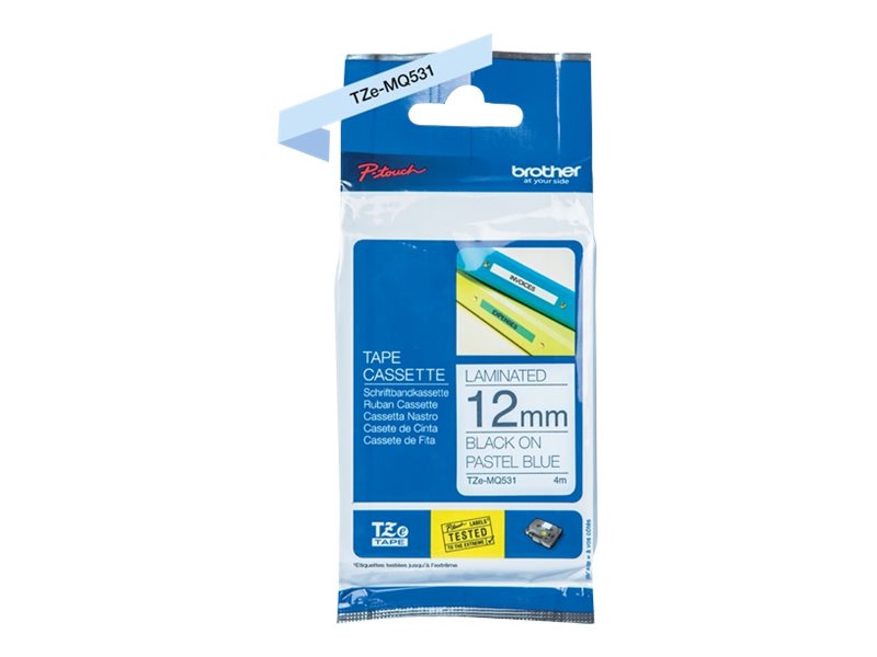 brother Schriftband TZe-MQ531 TZEMQ531, 12 mm schwarz auf blau brother Schriftband TZe-MQ531 TZEMQ531, 12 mm schwarz auf blau