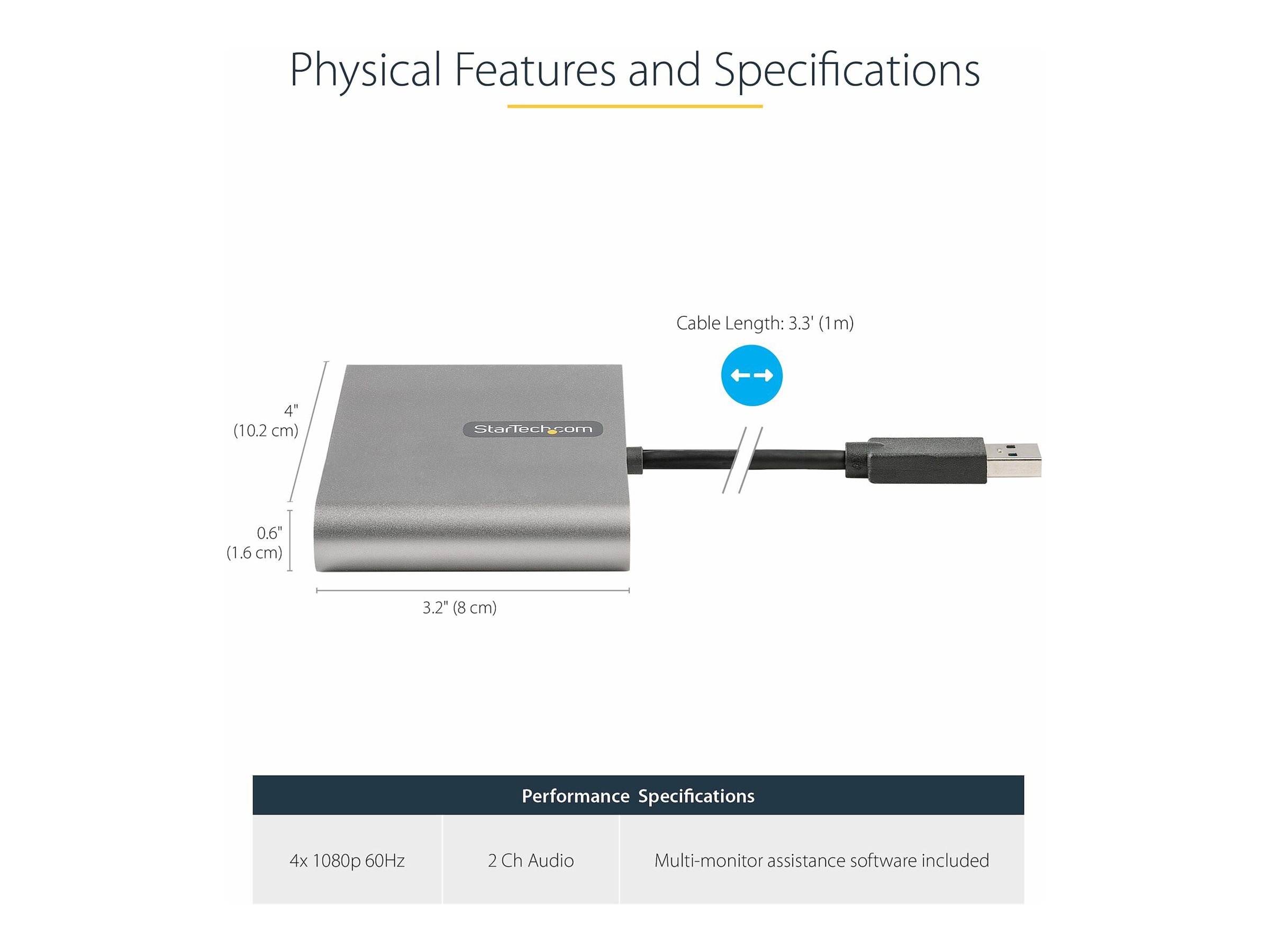 StarTech.com Adapterkabel - HDMI/USB - 1 m