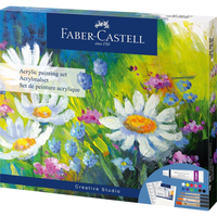 FABERCASTELL Acryl BastelfarbenSet farbsortiert, 1 Set