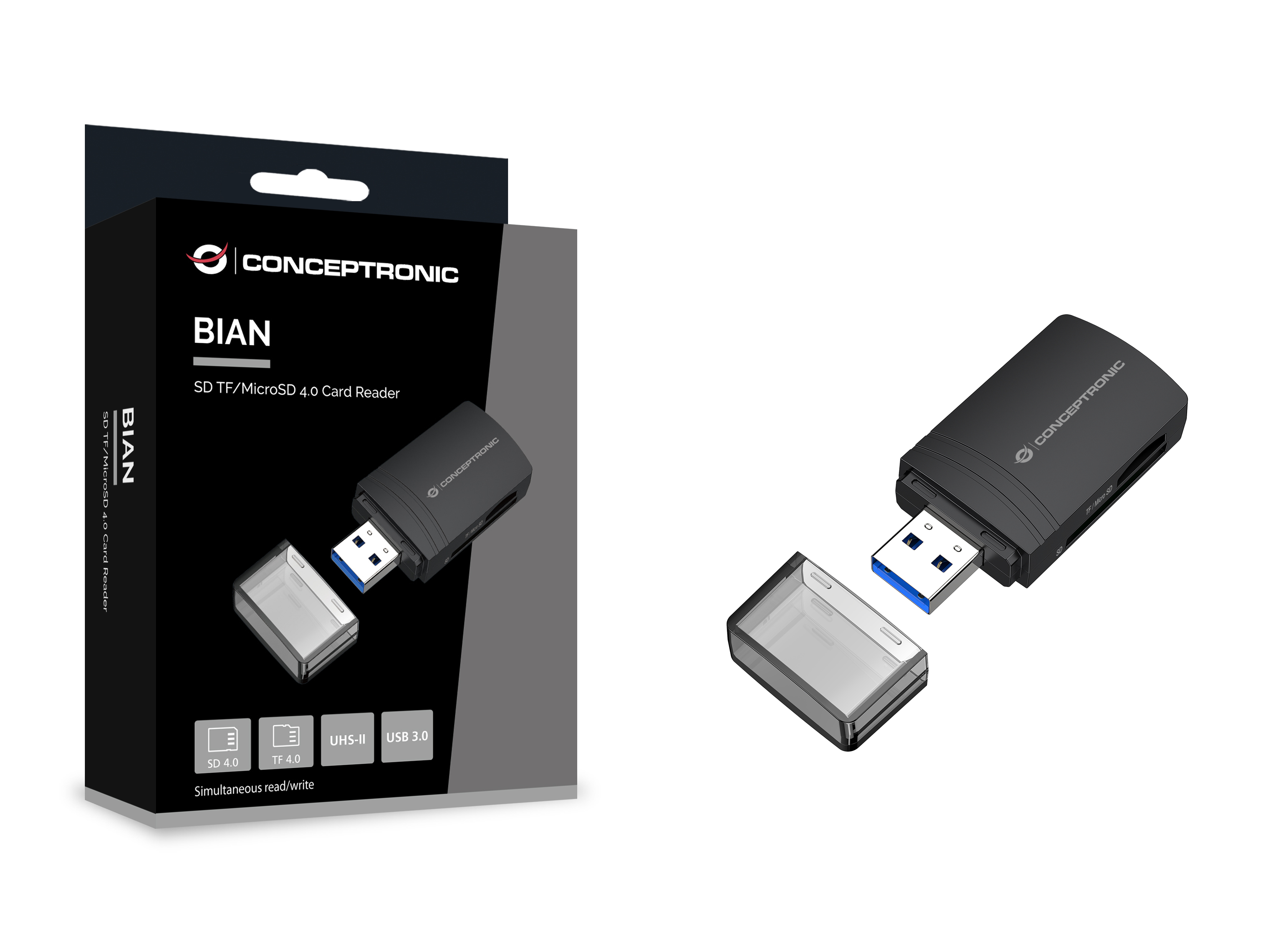 CONCEPTRONIC Kartenleser USBA32TFMicroSD40 schwarz