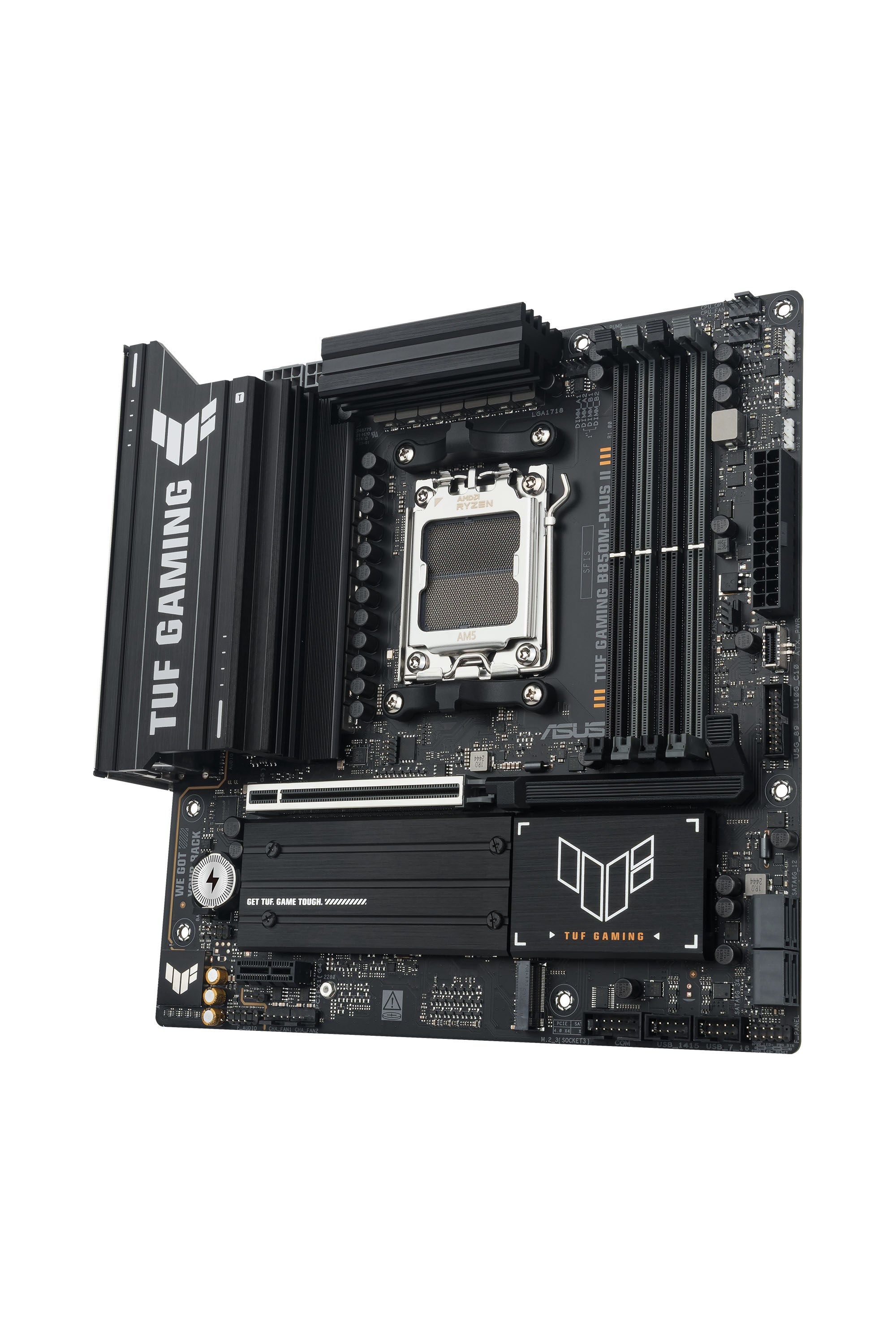 ASUS AMD TUF GAMING B850MPLUS II MicroATX motherboard DDR5 PCIe 50 3xM2 1xHDMI 1xDisplayPort