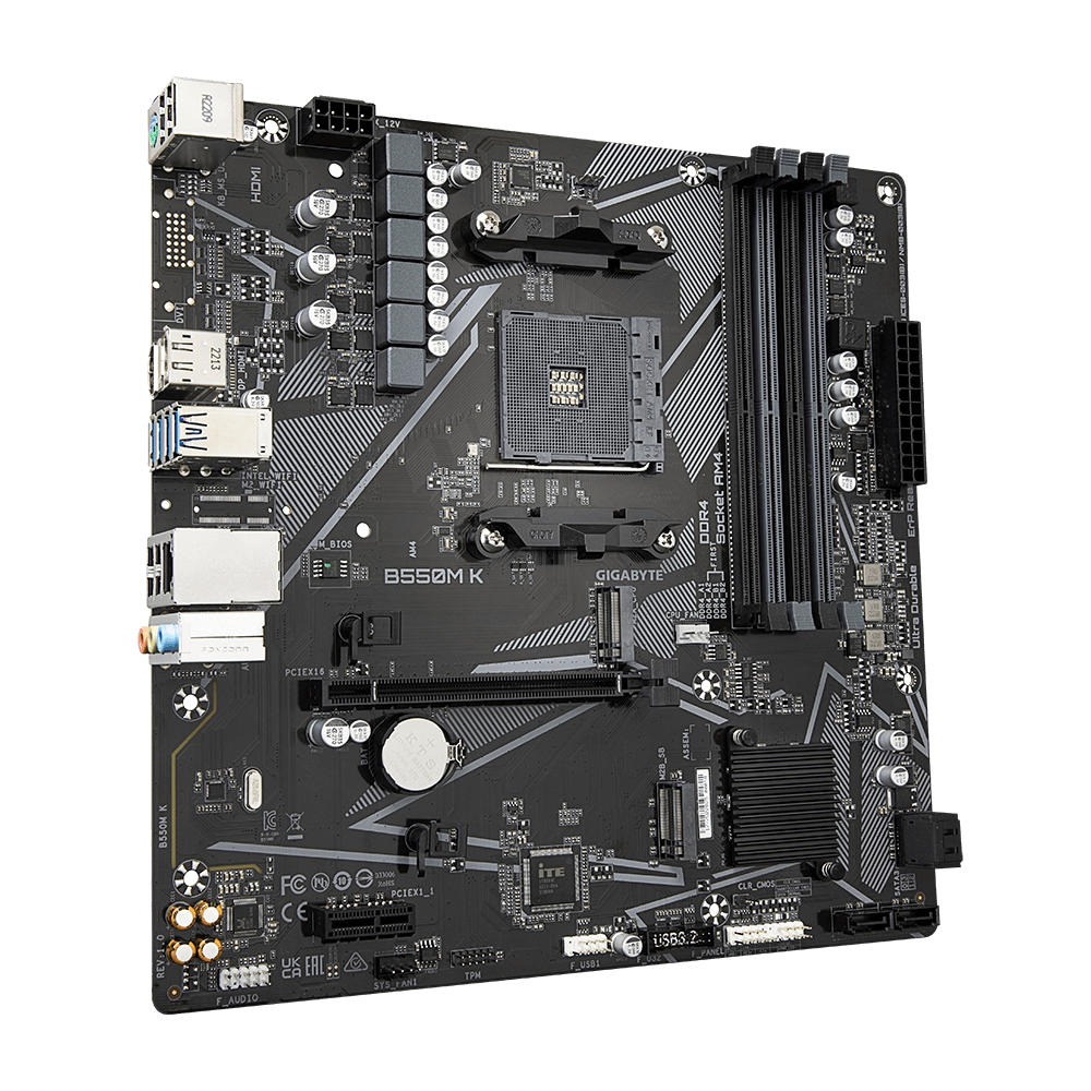 GIGABYTE B550M K AM4 4xDDR4 mATX HDMI DP USB MB
