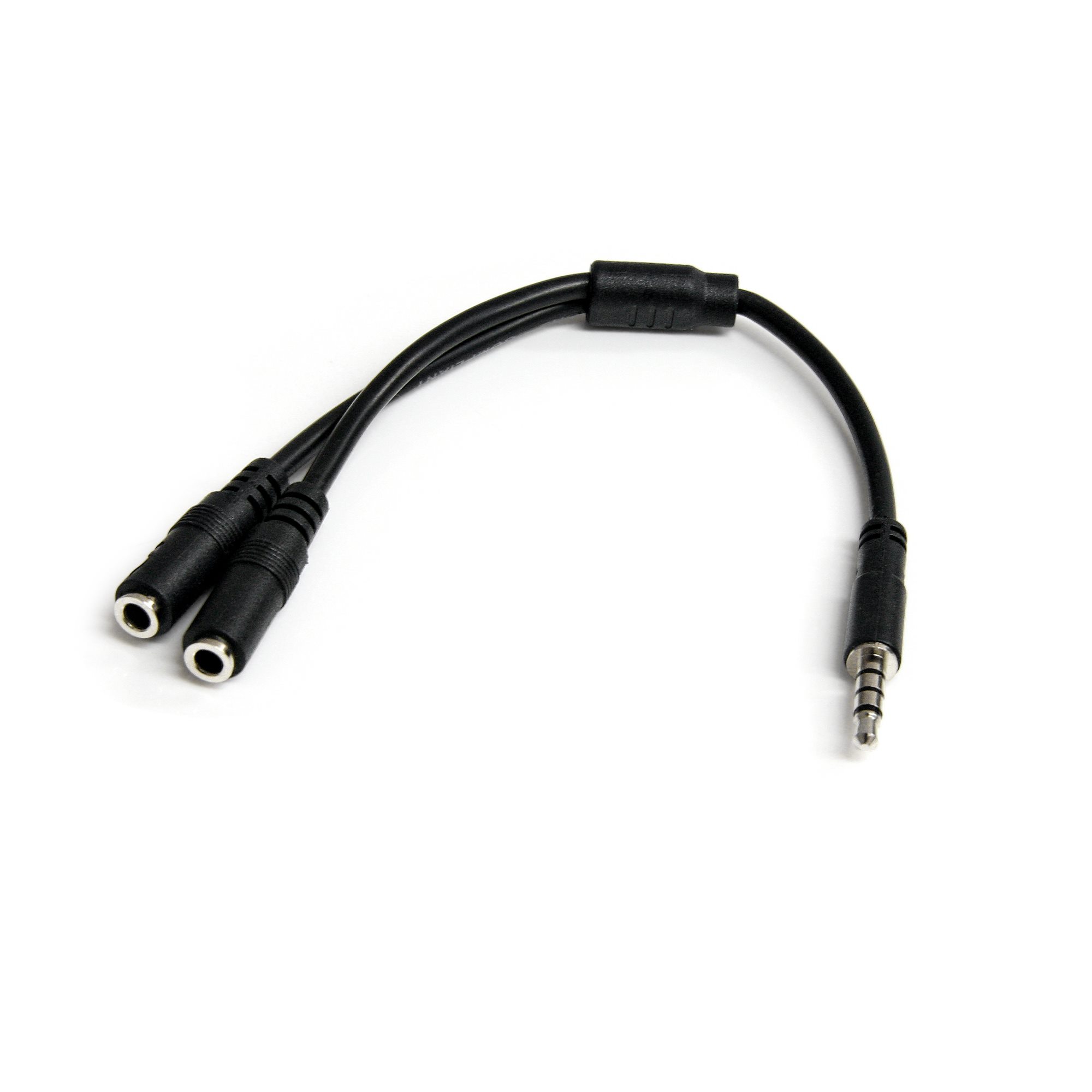STARTECHCOM 3,5mm Klinke Audio YKabel 4 pol auf 3 pol Headset Adapter fur Headsets mit Kopfhörer Microphone Stecker St