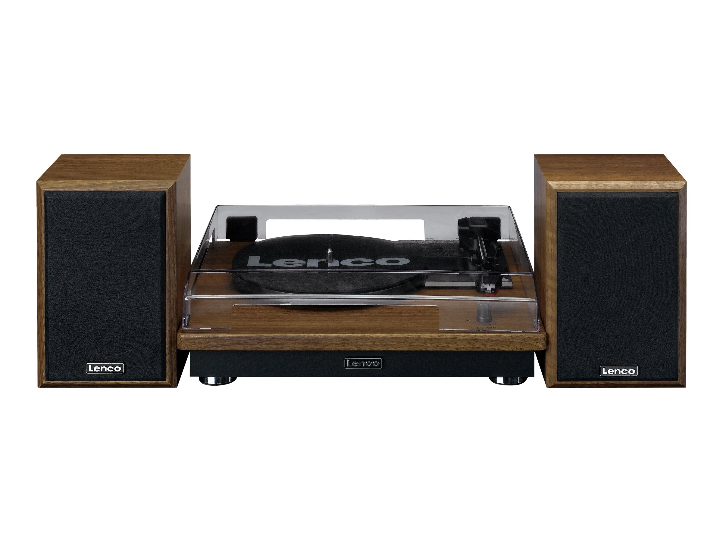 LENCO LS100WD Plattenspieler BT, 2 externe Lautsprecher