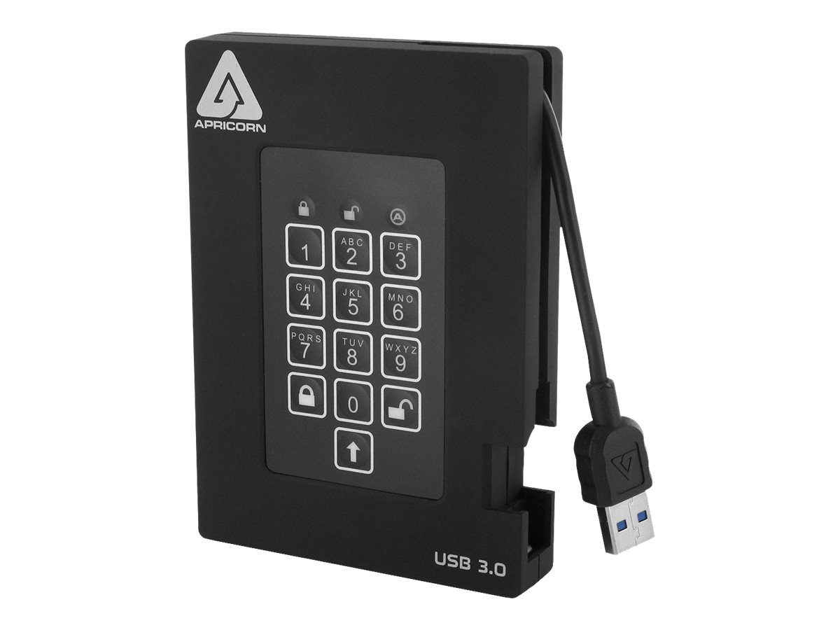 Apricorn Festplatte - 1 TB - USB 3.0 - Schwarz