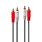 LINDY Audiokabel Stereo 2x RCA Male an 2x RCA male 1m vergoldet