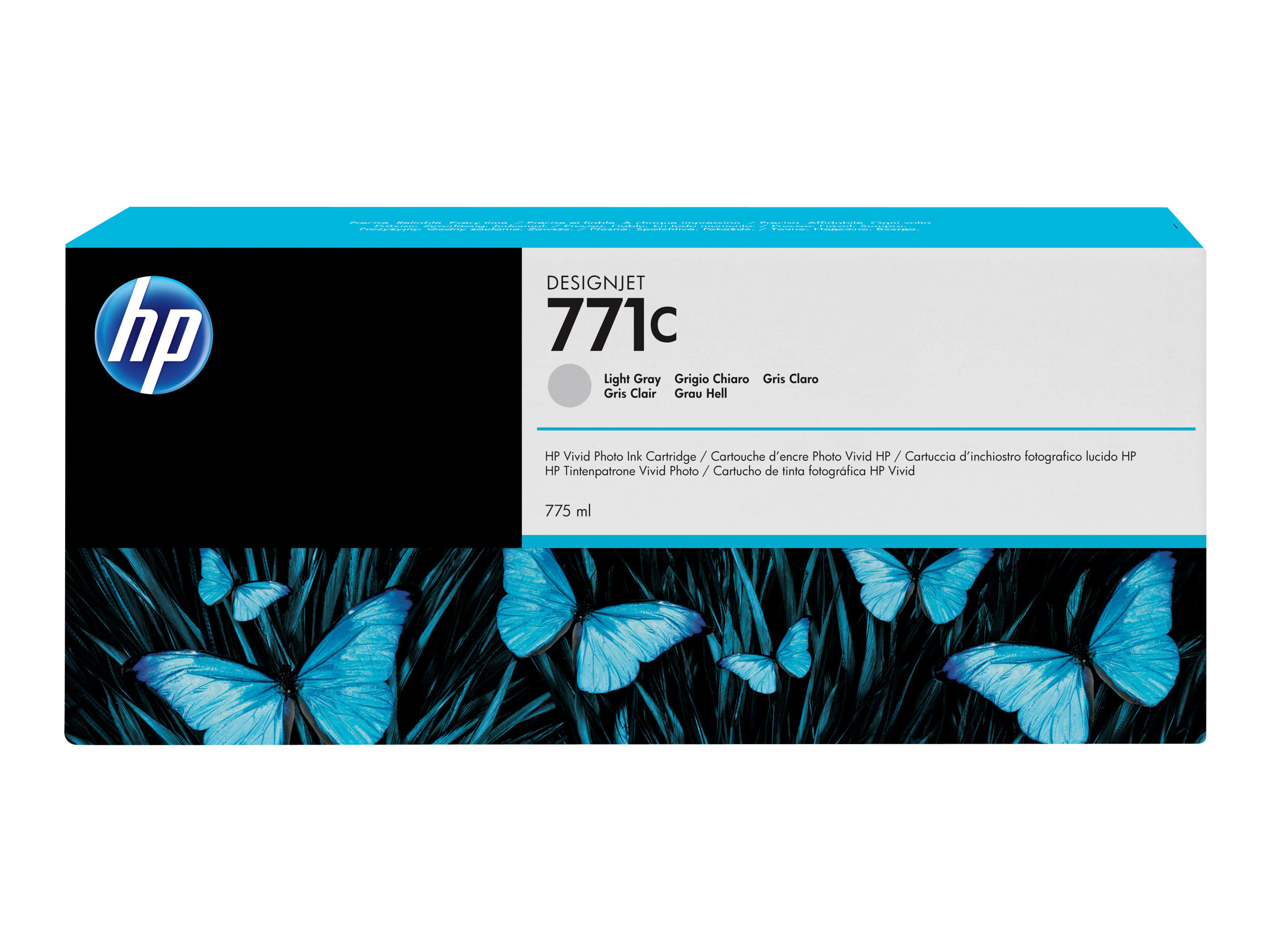 HP 771C Original Tinte hell grau Standardkapazität 775ml 1er-Pack HP 771C Original Tinte hell grau Standardkapazität 775ml 1er-Pack
