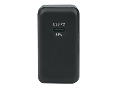 MANHATTAN GaN Power Delivery USB-Ladegeraet USB-Netzteil USB-C PD-Port bis 65W auswechselbare Stecker fuer EU, UK und US