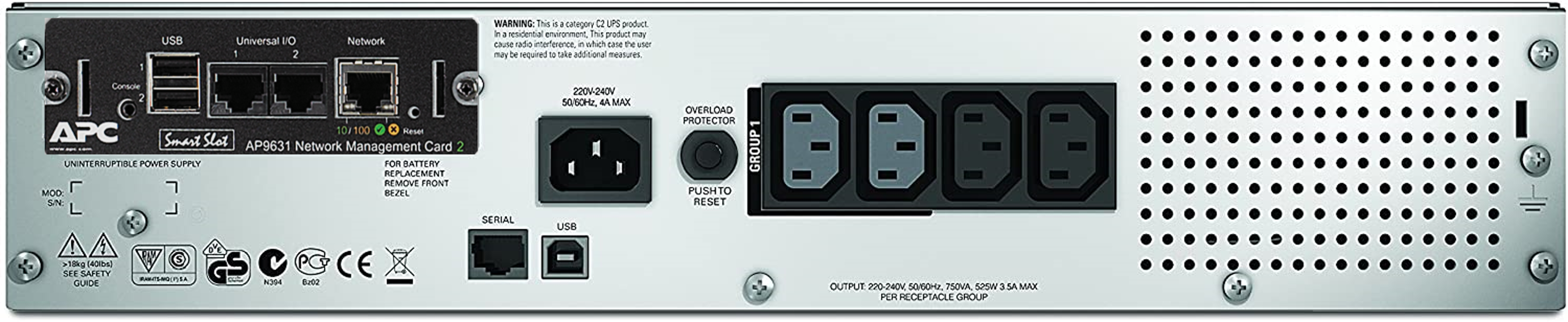 APC Smart-UPS 750VA LCD Rack