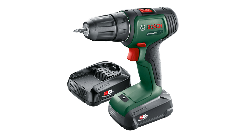 BOSCH Home Garden UniversalDrill 18V AkkuBohrschrauber 18,0 V, mit 2 Akkus
