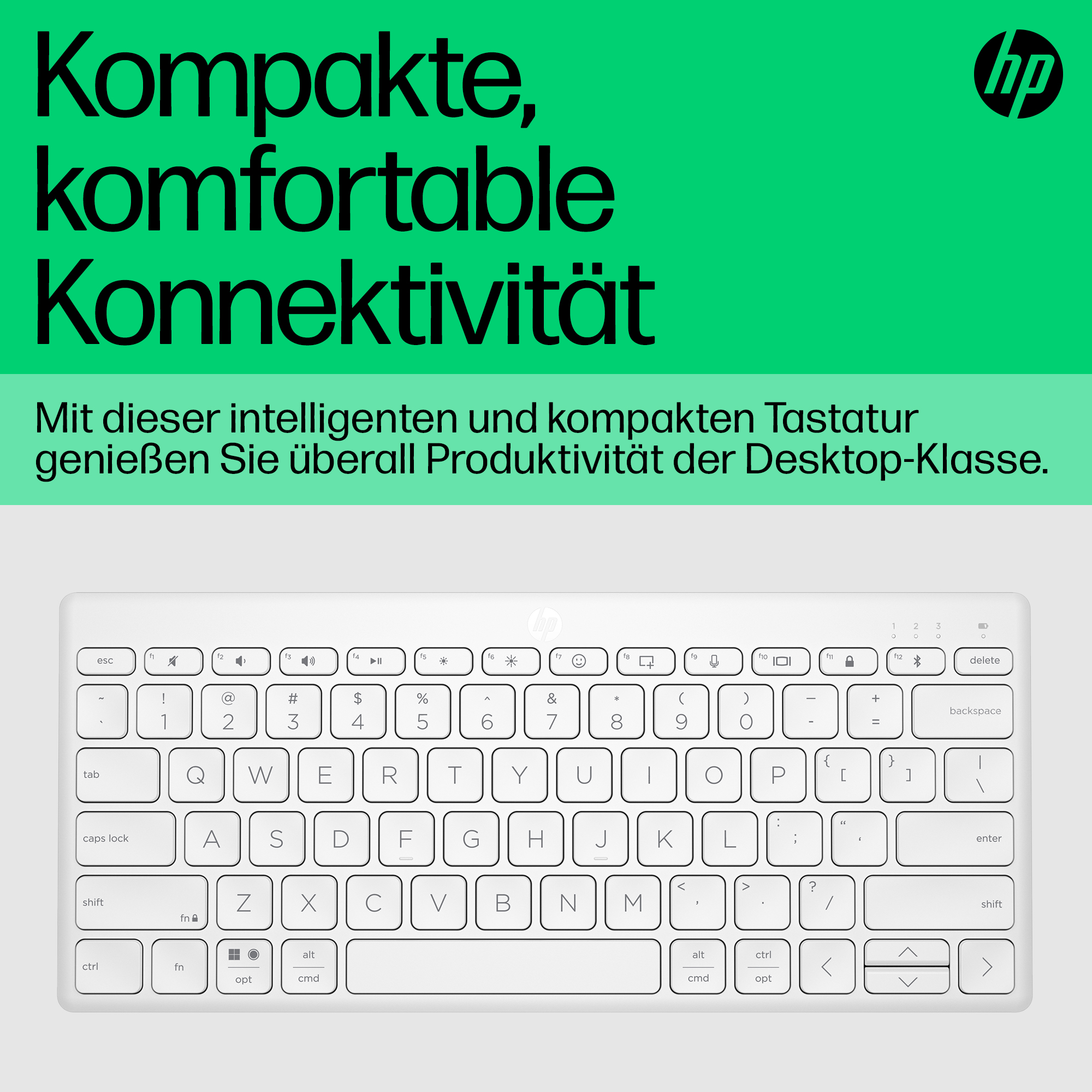 HP 350 WHT Compact MultiDevice Keyboard P