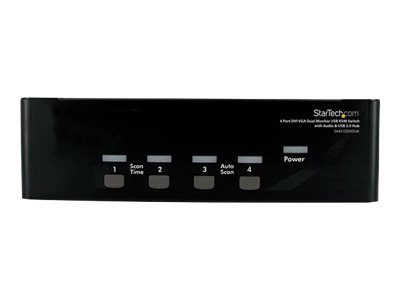 StarTech.com 4 Port DVI KVM USB Switch - 4-fach DVI Umschalter mit USB Hub - KVM-/Audio-/USB-Switch - 4 Anschlüsse