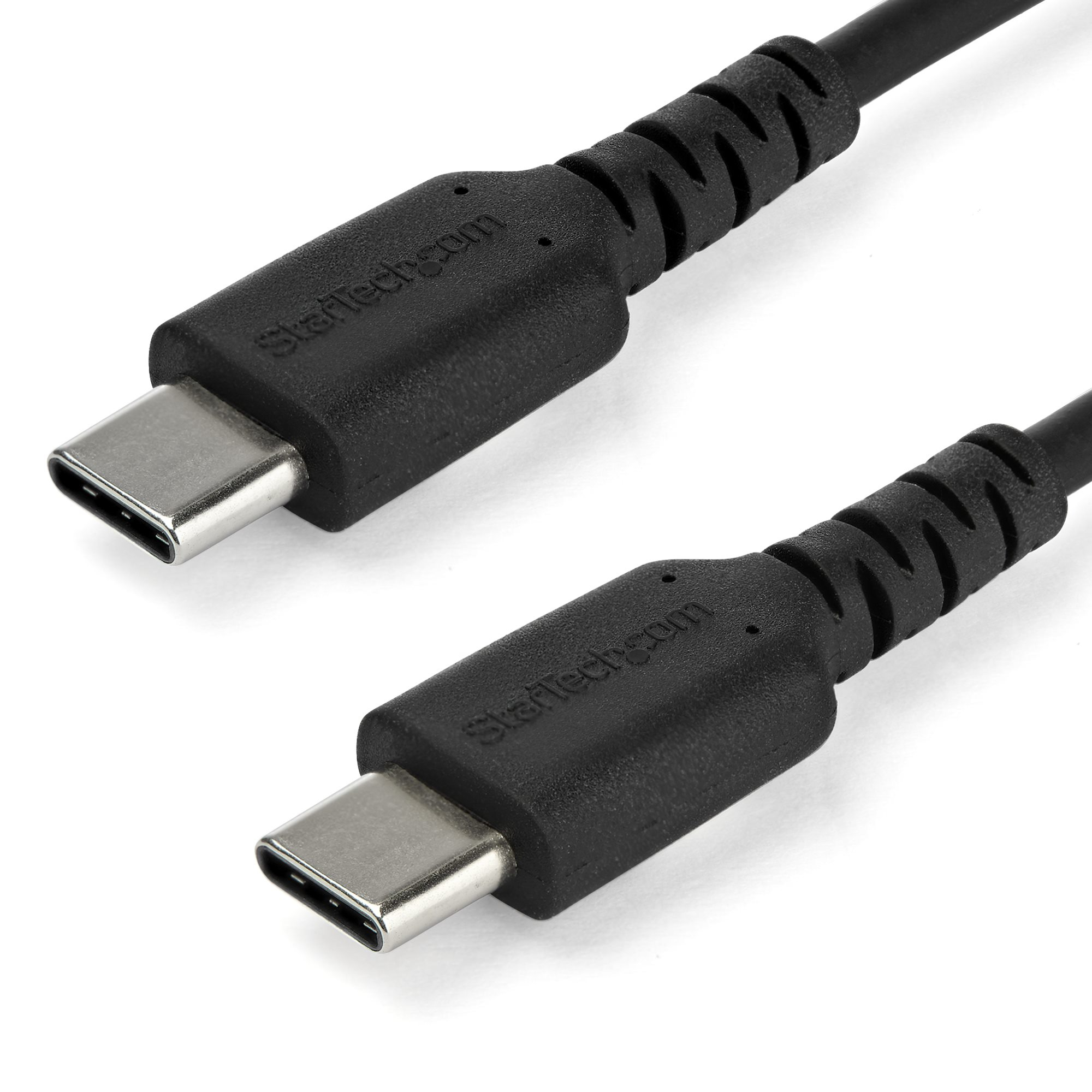 STARTECHCOM 1m 3ft USBC Cable Durable USB 20 Type C Cord Data Charging Male to Male Black