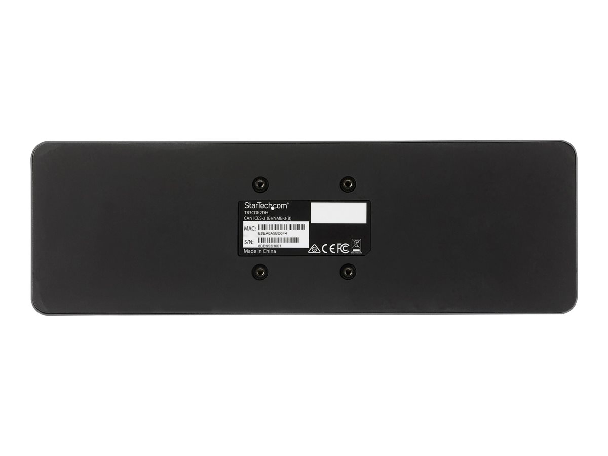 STARTECH.COM Thunderbolt 3 Dock with USB-C Host Compatibility - Dual 4K 60Hz DP 1.4 or HDMI - 8K - 96W PD