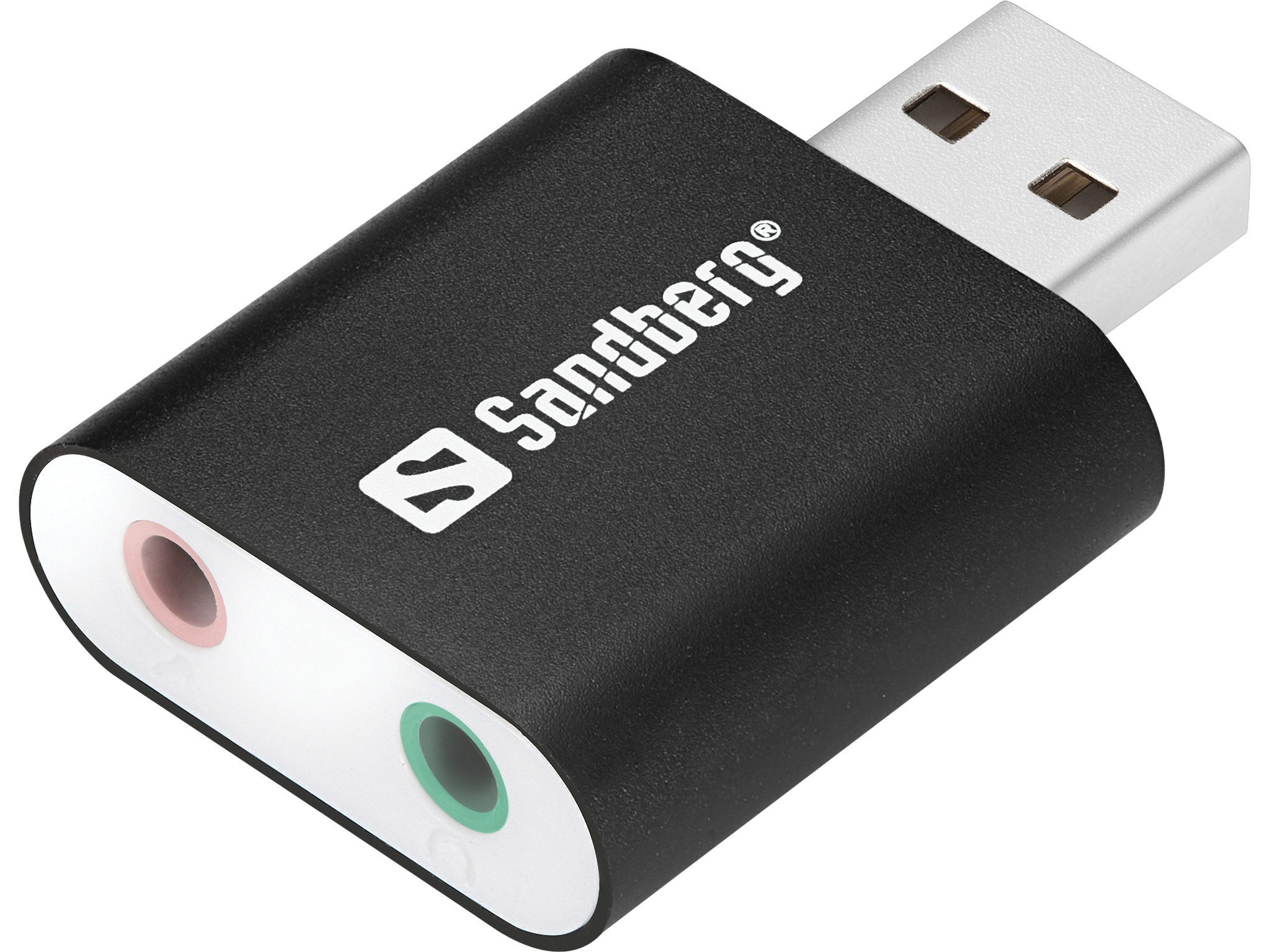 SANDBERG USB to Sound Link Externe USBSoundkarte mit Anschluessen fuer Lautsprecher und Mikrofon