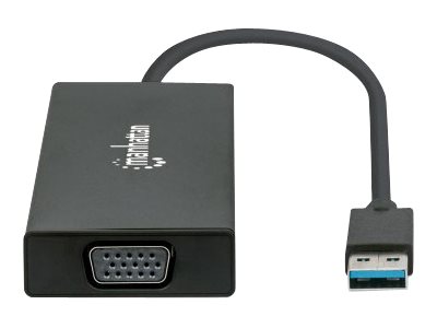 MANHATTAN USB 3.2 Gen 1 USB-A auf Dual-Monitor Multiport-Adapter HDMI VGA 2x USB-A Gigabit RJ45-Port Micro-USB-Ladeport