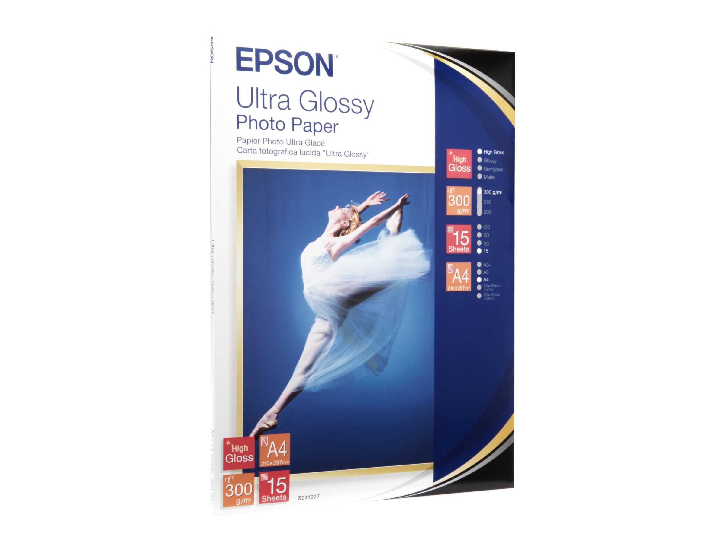 EPSON Fotopapier S041927 DIN A4 hochglÃ¤nzend 300 g/qm 15 Blatt