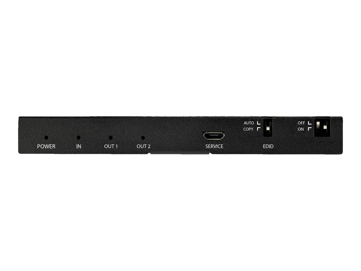 STARTECH.COM 2 Port HDMI Splitter - 4K 60Hz mit eingebautem Scaler - HDCP 2.2 - EDID Emulation - 7.1 Surround Sound