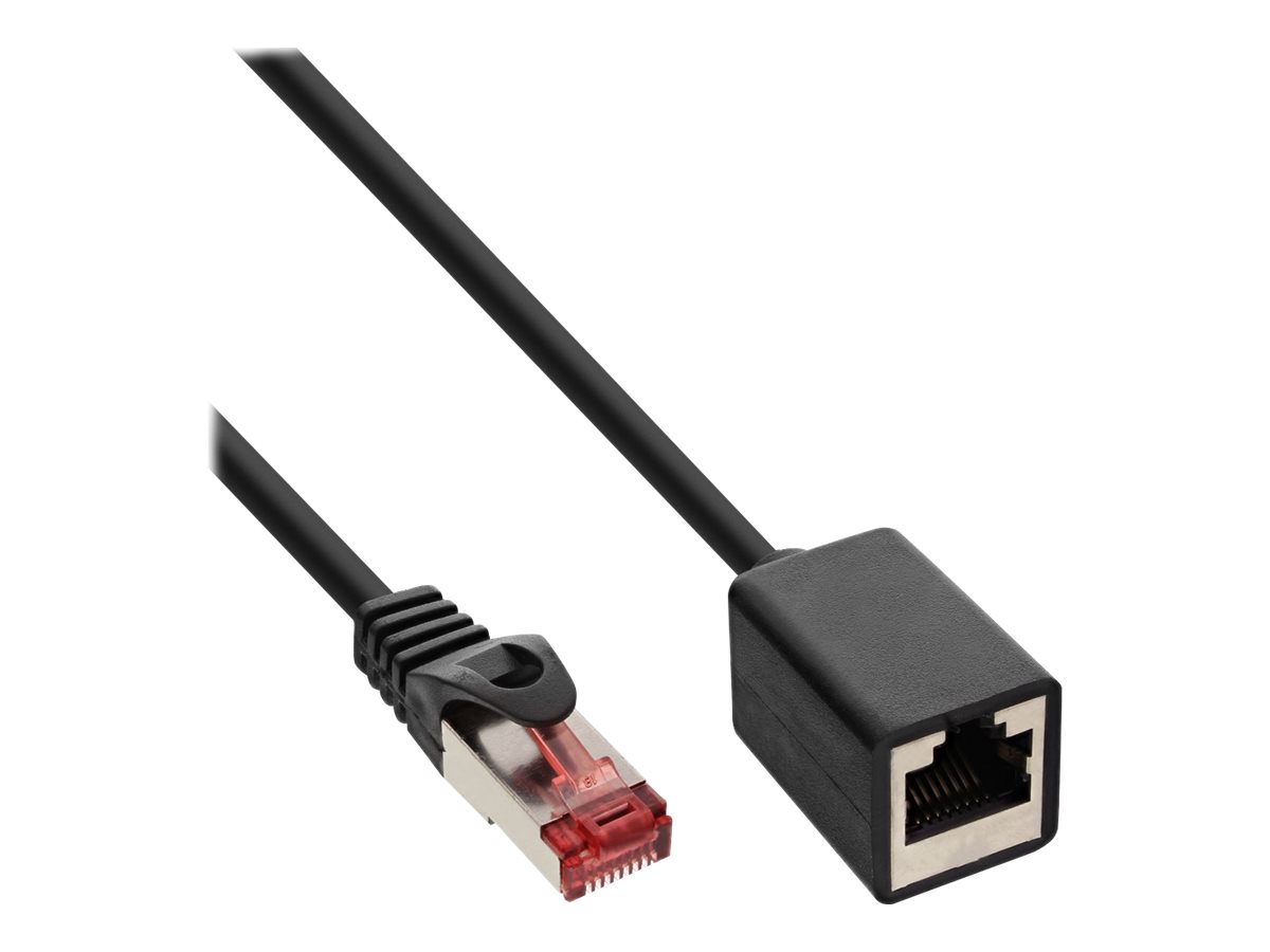 INLINE Patchkabel-Verlaengerung Cat.6 S/FTP PiMf 250 MHz halogenfrei Kupfer schwarz 3m