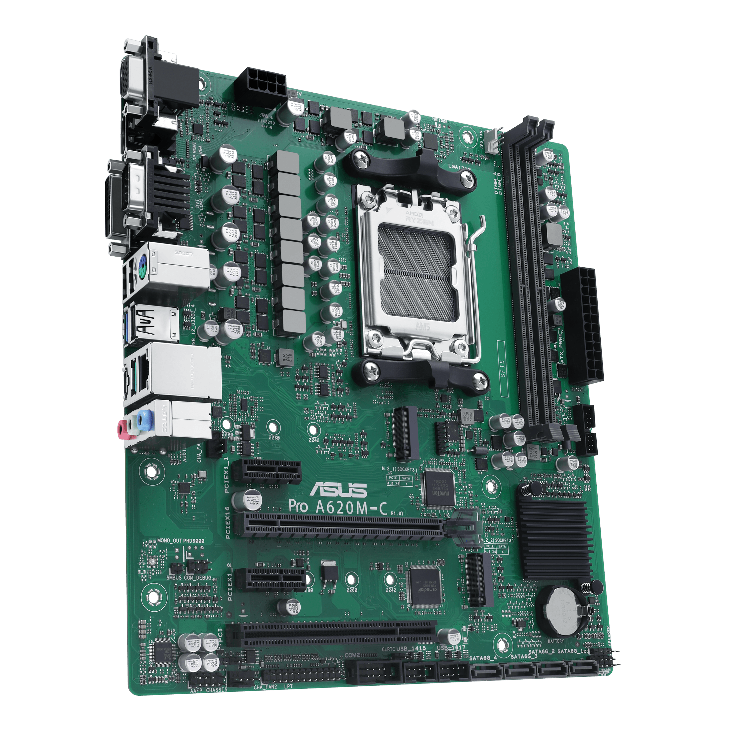 ASUS PRO A620MCCSM AM5 2xDDR5 mATX MB 4xSATA 2xM2