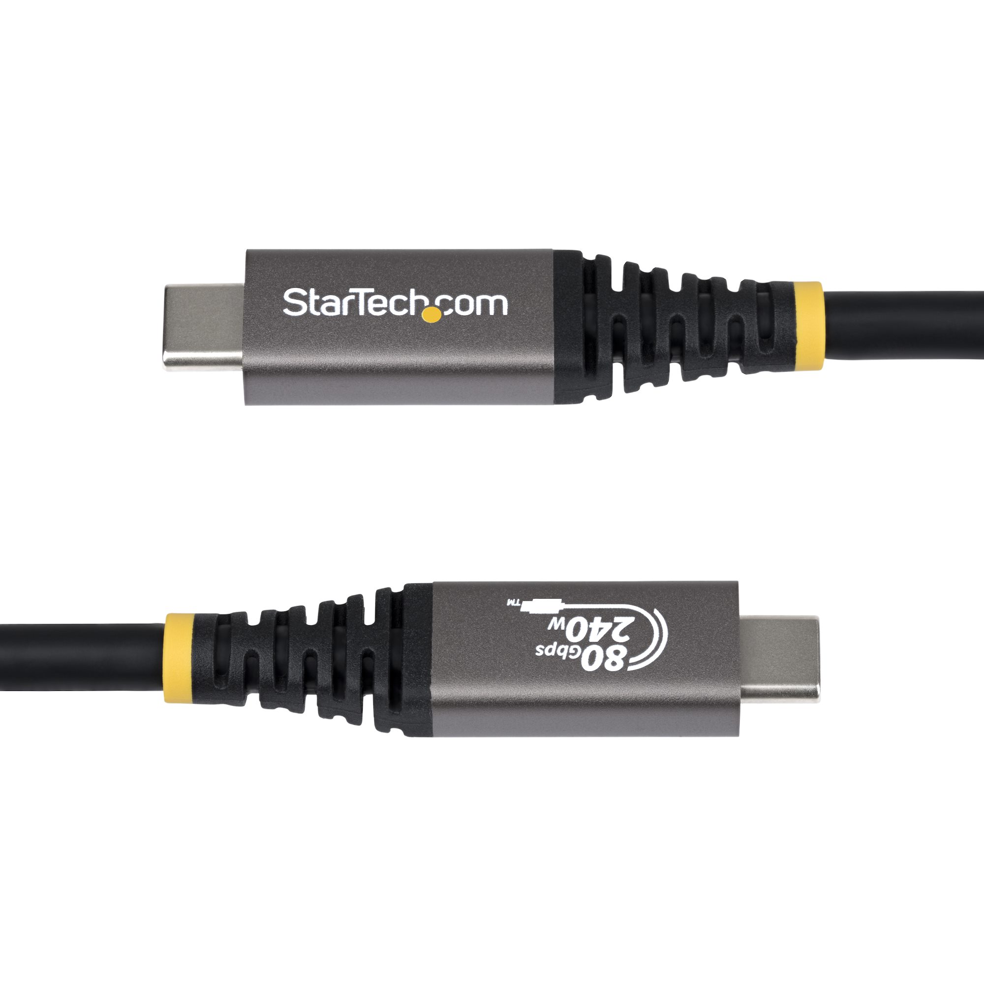 STARTECHCOM 50cm USB4 Kabel 80Gbps USBIFzertifiziertes USBC Ladekabel 240W 8K 120Hz4K 240Hz DP21monitorkabel Thunderbolt 4