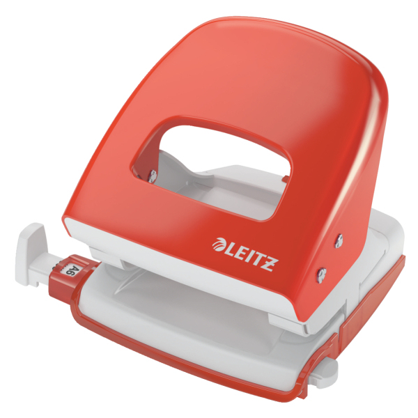 LEITZ Locher NeXXt 5008 hellrot, 1 St