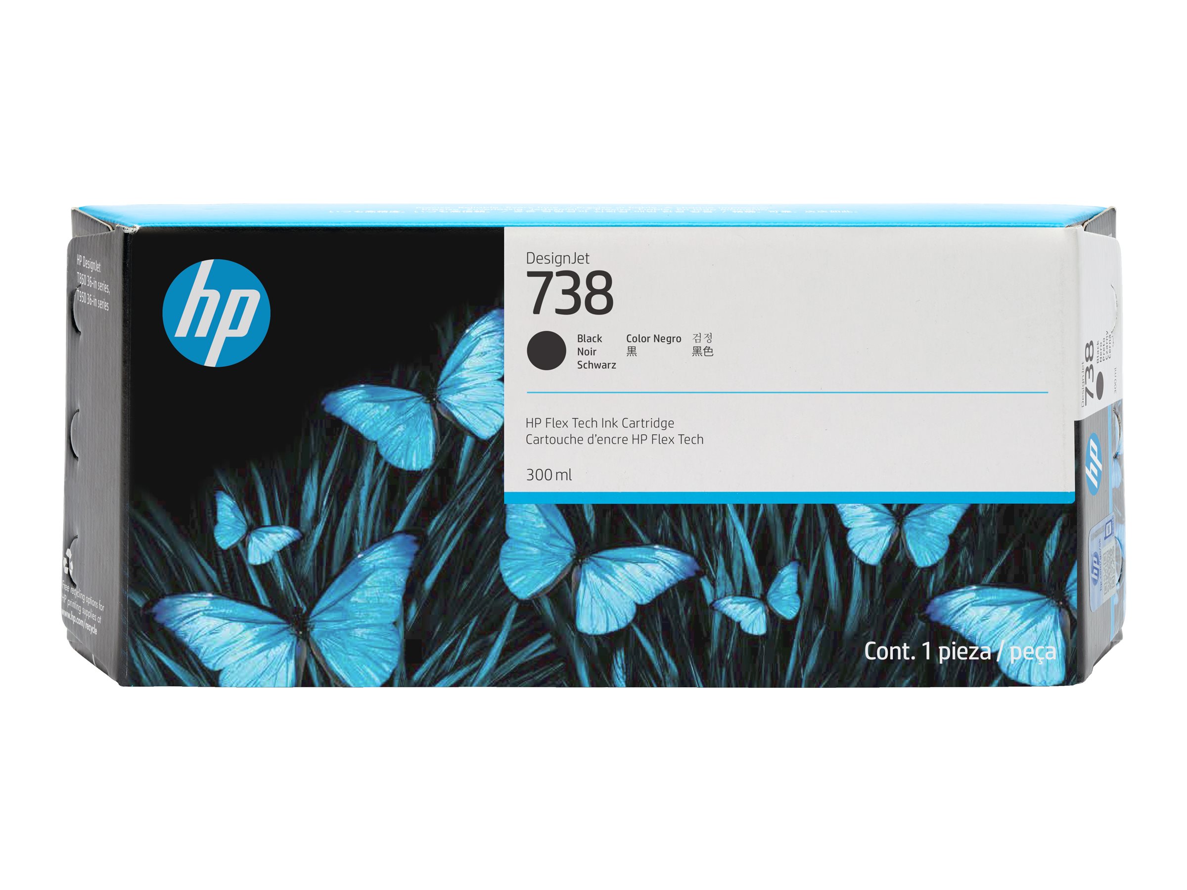 HP 738 300-ml Black DesignJet Ink Cartridge HP 738 300-ml Black DesignJet Ink Cartridge