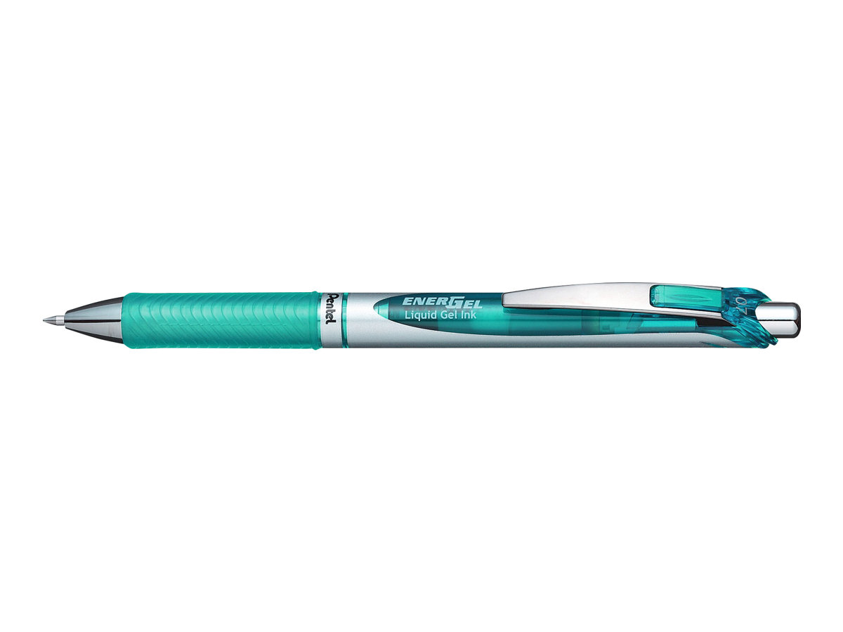Pentel EnerGel BL77 Gelschreiber tuerkis/silber 0,35 mm, Schreibfarbe: gruen, 1 St. Pentel EnerGel BL77 Gelschreiber tuerkis/silber 0,35 mm, Schreibfarbe: gruen, 1 St.