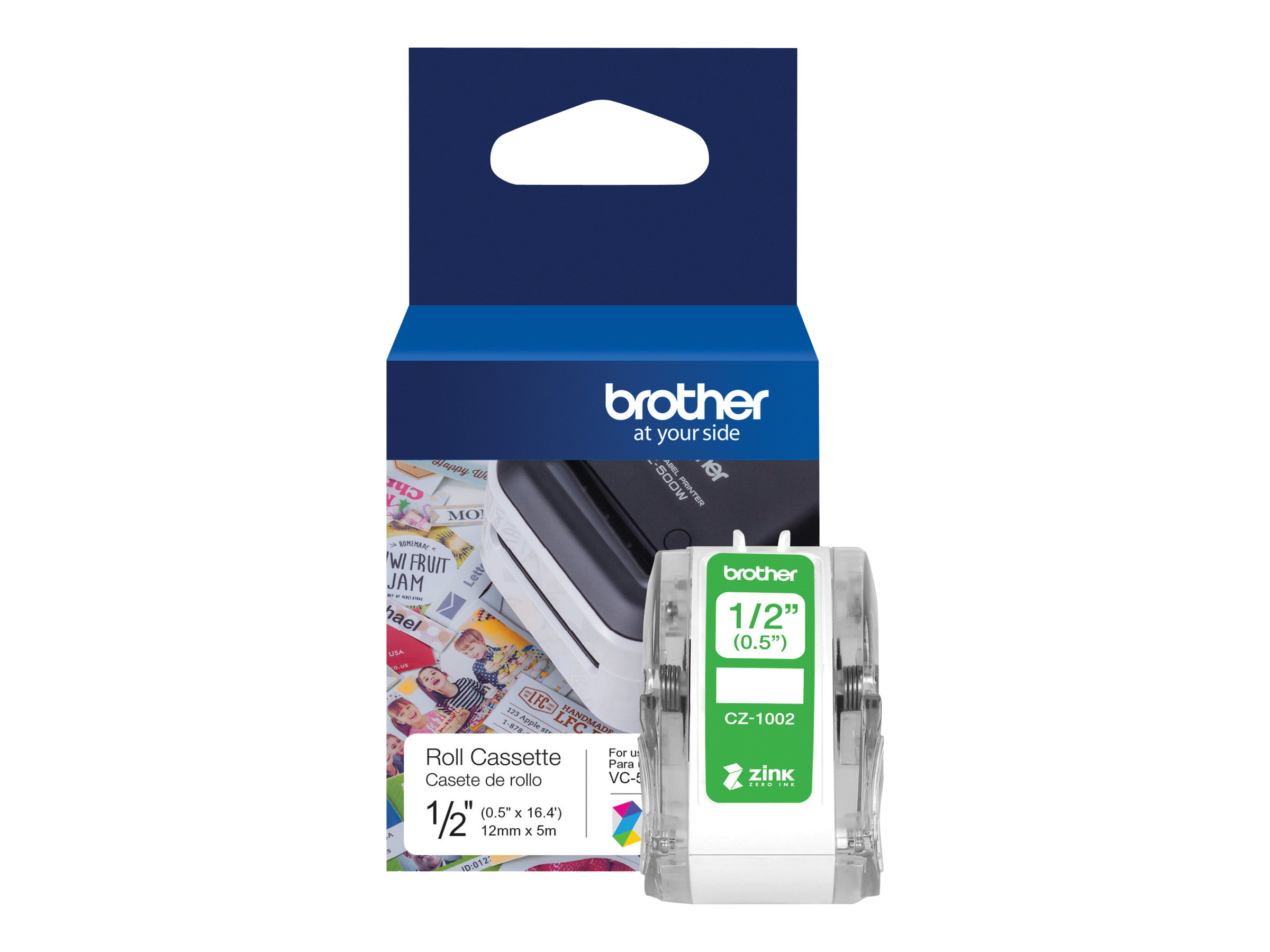 BROTHER CZ-1002 12mm wide ribbon for VC-500W BROTHER CZ-1002 12mm wide ribbon for VC-500W