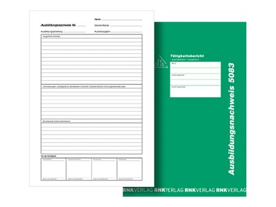 RNK-Verlag Ausbildungsnachweis, woechentliche/monatliche Eintragungen Formularbuch 5083 RNK-Verlag Ausbildungsnachweis, woechentliche/monatliche Eintragungen Formularbuch 5083