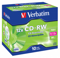 10 verbatim CD-RW 700 MB wiederbeschreibbar