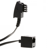 helos Adapter TAE F Stecker 8P4C Buchse RJ45, schwarz, lose