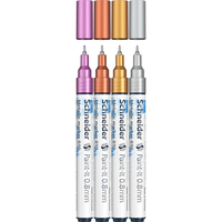 Schneider 010 Lackmarker farbsortiert 0,8 mm, 4 Set