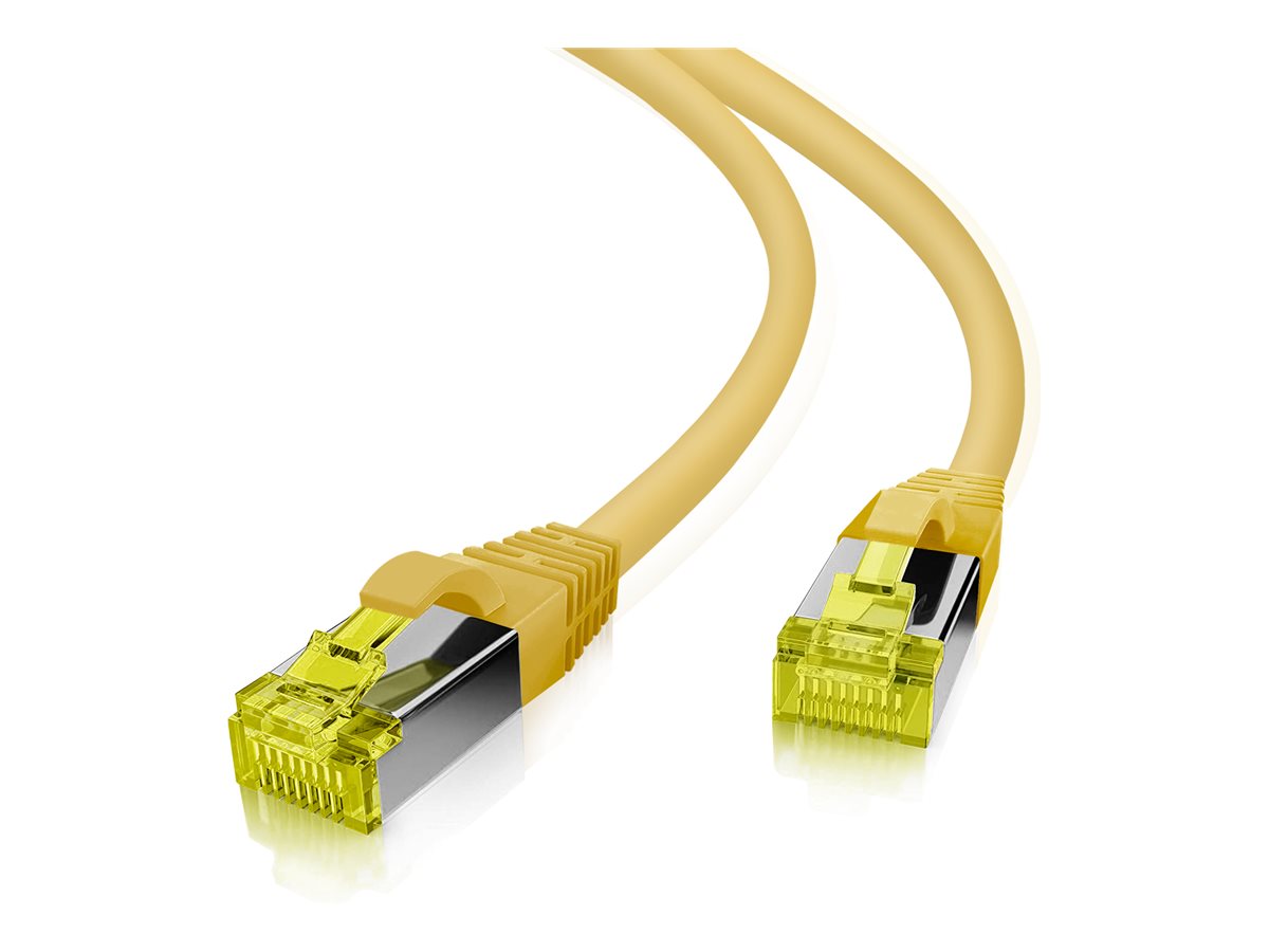 helos GRS zertifiziertes Cat 6a Patchkabel mit Cat 7 Rohkabel TPE gelb 3,0m helos GRS zertifiziertes Cat 6a Patchkabel mit Cat 7 Rohkabel TPE gelb 3,0m