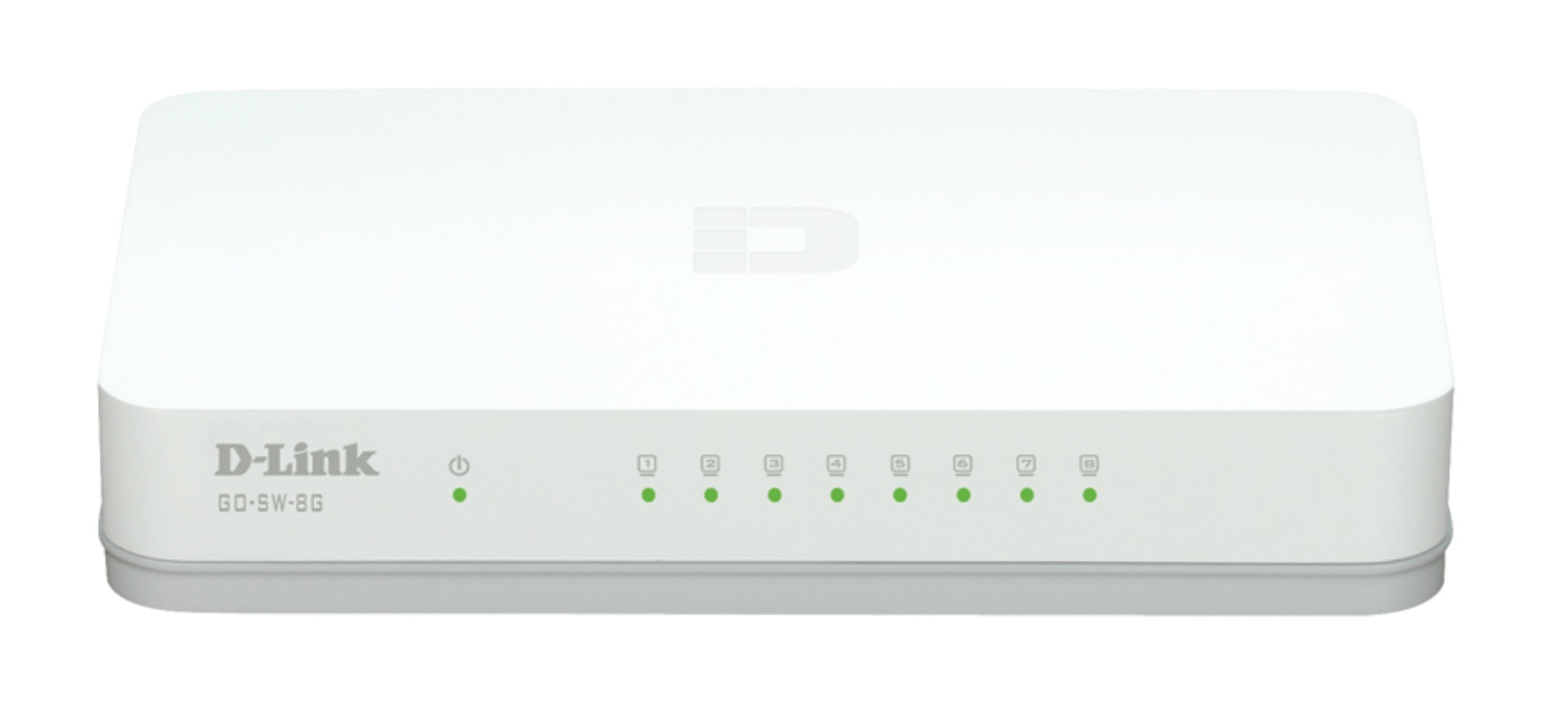 DLINK GOSW8G 8Port Gigabit Easy Desktop Switch 8x 101001000Mbits für bis zu acht EthernetGeräte Plug Play AutoMDIMDX