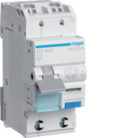 Hager FI/LS-Schalter ADS966D 1P+N 6kA C16A 0,03A A QC&QB Hager FI/LS-Schalter ADS966D 1P+N 6kA C16A 0,03A A QC&QB