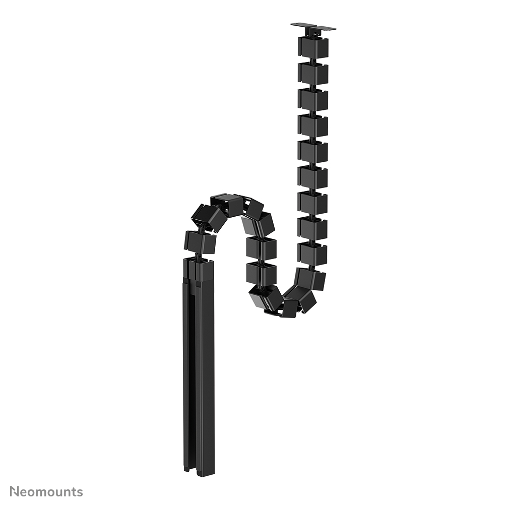 NEOMOUNTS Cable Spine Organizer for sitstand desk frames screw mounted magnetic channel black