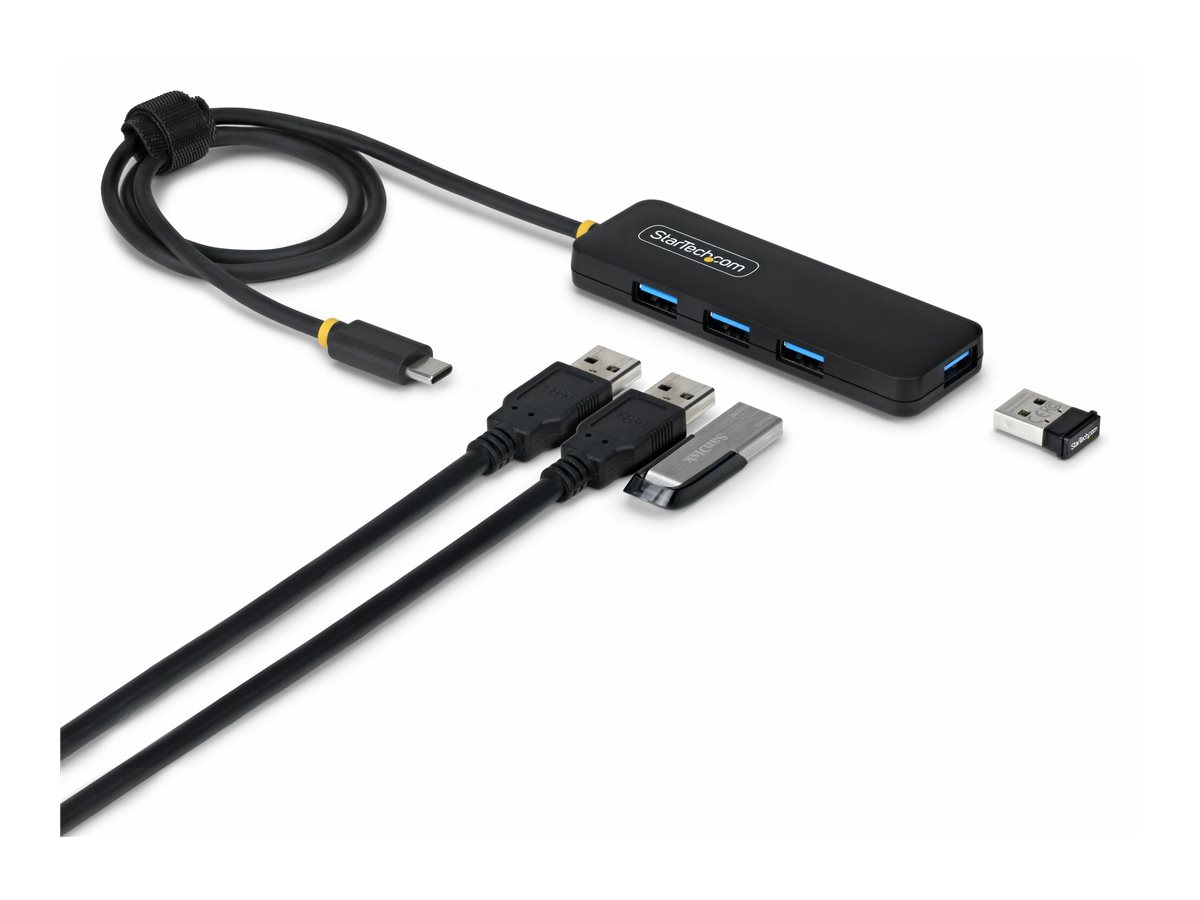STARTECHCOM 4Port USBC Hub USB 30 5Gbps busbetrieben Mini USBVerteiler mit 61cm Kabel USBC zu 4x USBA Splitter