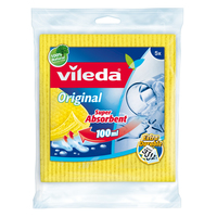 vileda ORIGINAL SchwammtÃ¼cher Naturfaser waschbar, 5 TÃ¼cher
