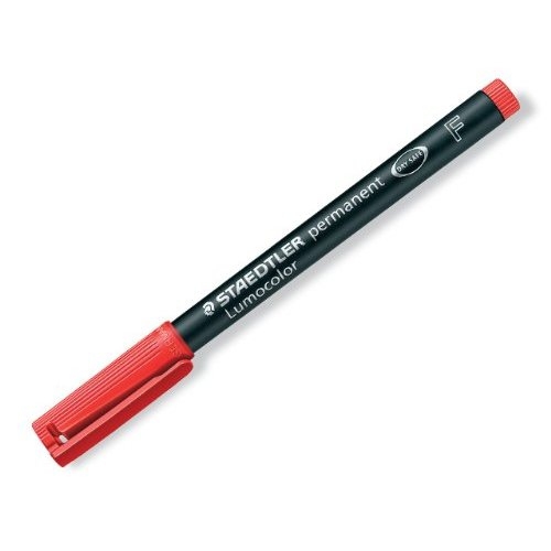 10 STAEDTLER Lumocolor Folienstifte rot 0,6 mm permanent 10 STAEDTLER Lumocolor Folienstifte rot 0,6 mm permanent