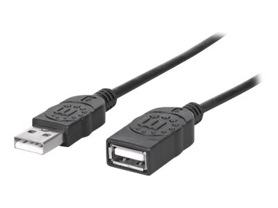 MANHATTAN Hi-Speed USB 2.0 Verlängerungskabel USB 2.0 Typ A Stecker - Typ A Buchse 480 Mbps 1,8m Schwarz MANHATTAN Hi-Speed USB 2.0 Verlängerungskabel USB 2.0 Typ A Stecker - Typ A Buchse 480 Mbps 1,8m Schwarz