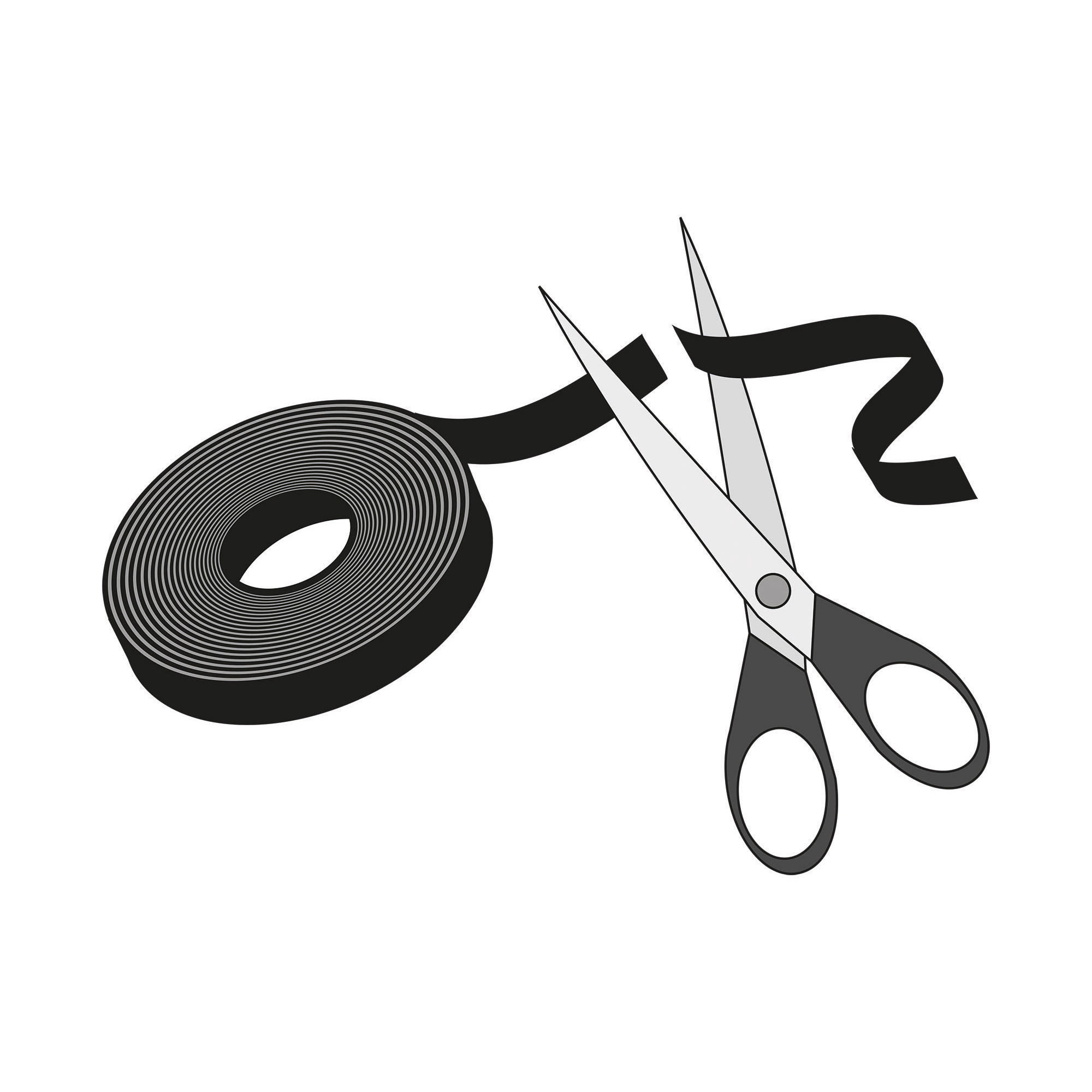 LABEL THE CABLE Klettband ROLL STRAP PRO schwarz