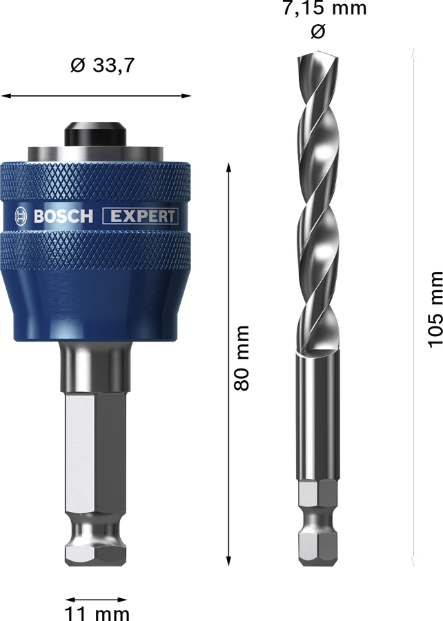 BOSCH BohrerSet EXPERT Power Change Plus Adapter, 2teilig