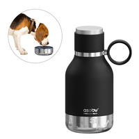 Asobu Dog Bowl Edelstahlflasche mit Hundenapf 1 Liter Schwarz