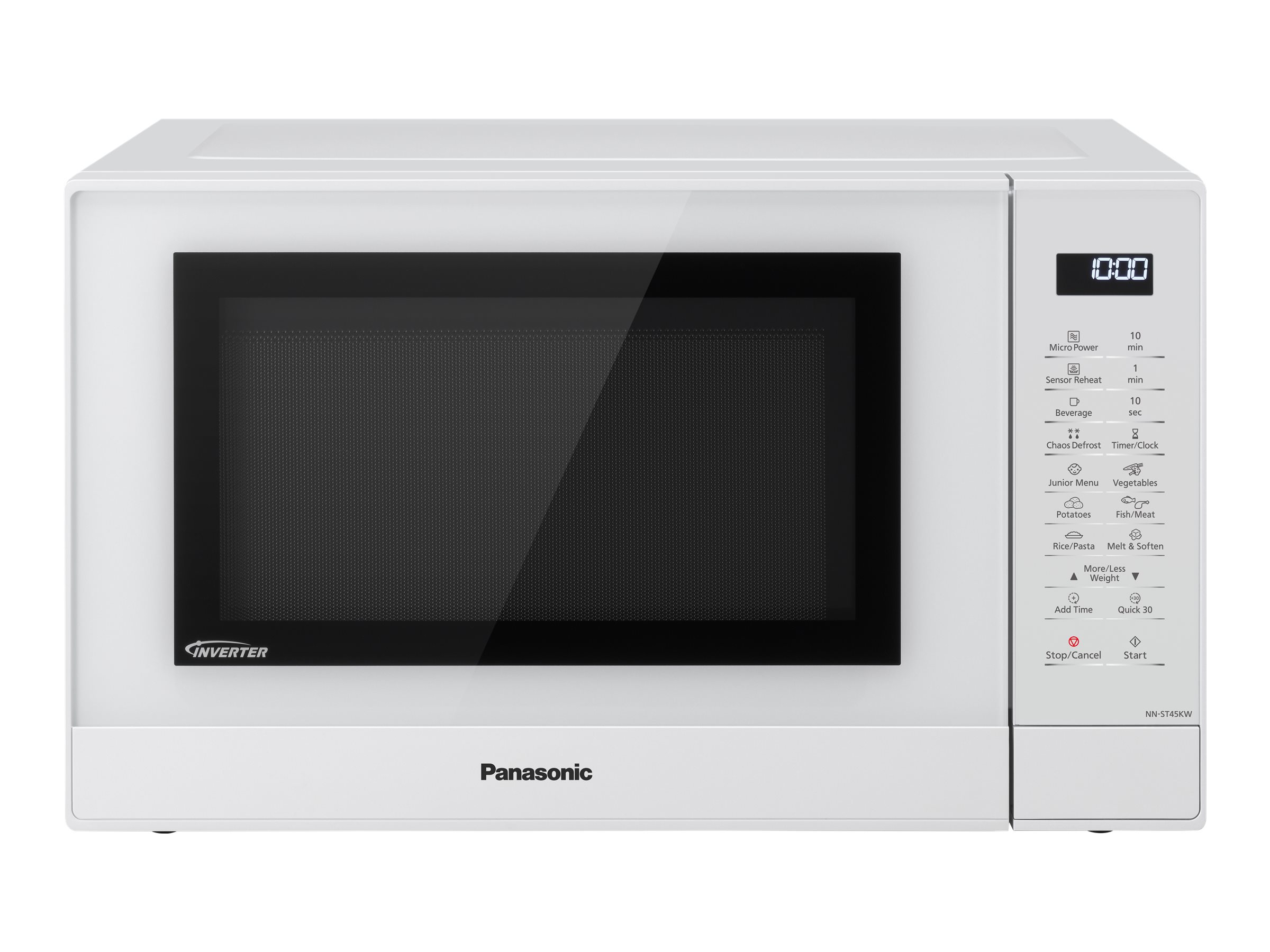 Panasonic NNST45 Arbeitsflaeche SoloMikrowelle 32 l 1000 W Beruehrung Weiss
