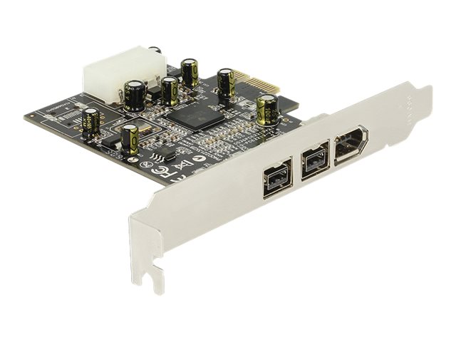 Delock PCI Express Karte > 2 x extern FireWire B + 1 x extern FireWire A